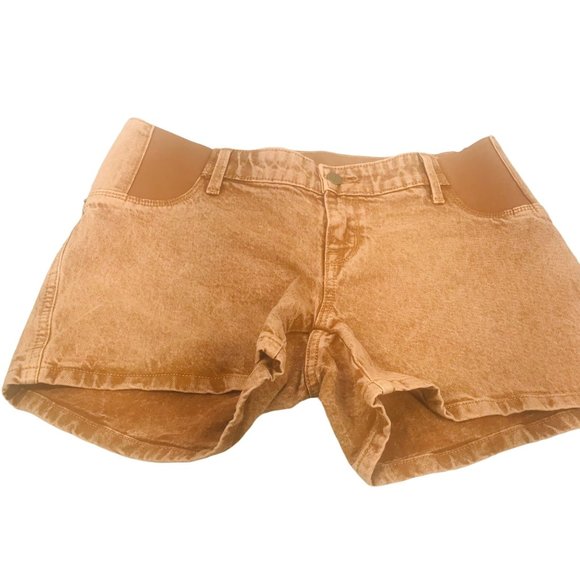 Isabel Maternity Ingrid & Isabel Women's Size 2 Side Panel Brown Carpenter Short - Picture 1 of 16